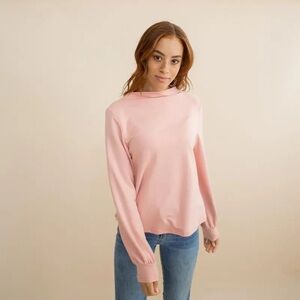 Encircled Bamboo-Cotton Pink Sweater